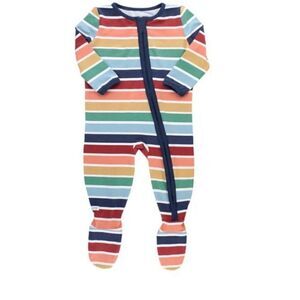 Ruggedbutts Sleeper Zip Footie Baby Boys 0-3 Months Rainbow NEW
